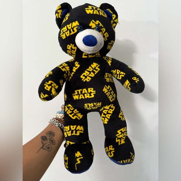 Star Wars Other - Star Wars Build a Bear Black and Blue Plush with Yellow Logo EUC